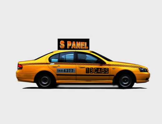 3G Taxi Top Roof LED display , Digital Taxi Top Sign , Moving Led Display
