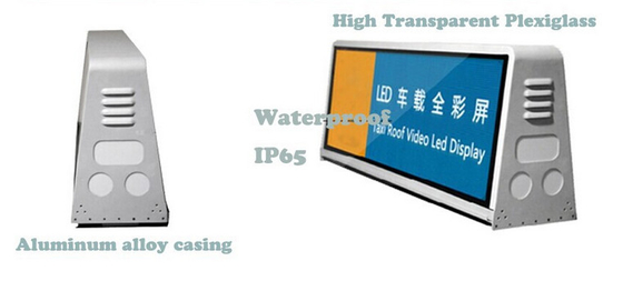 3G Taxi Top Roof LED display , Digital Taxi Top Sign , Moving Led Display